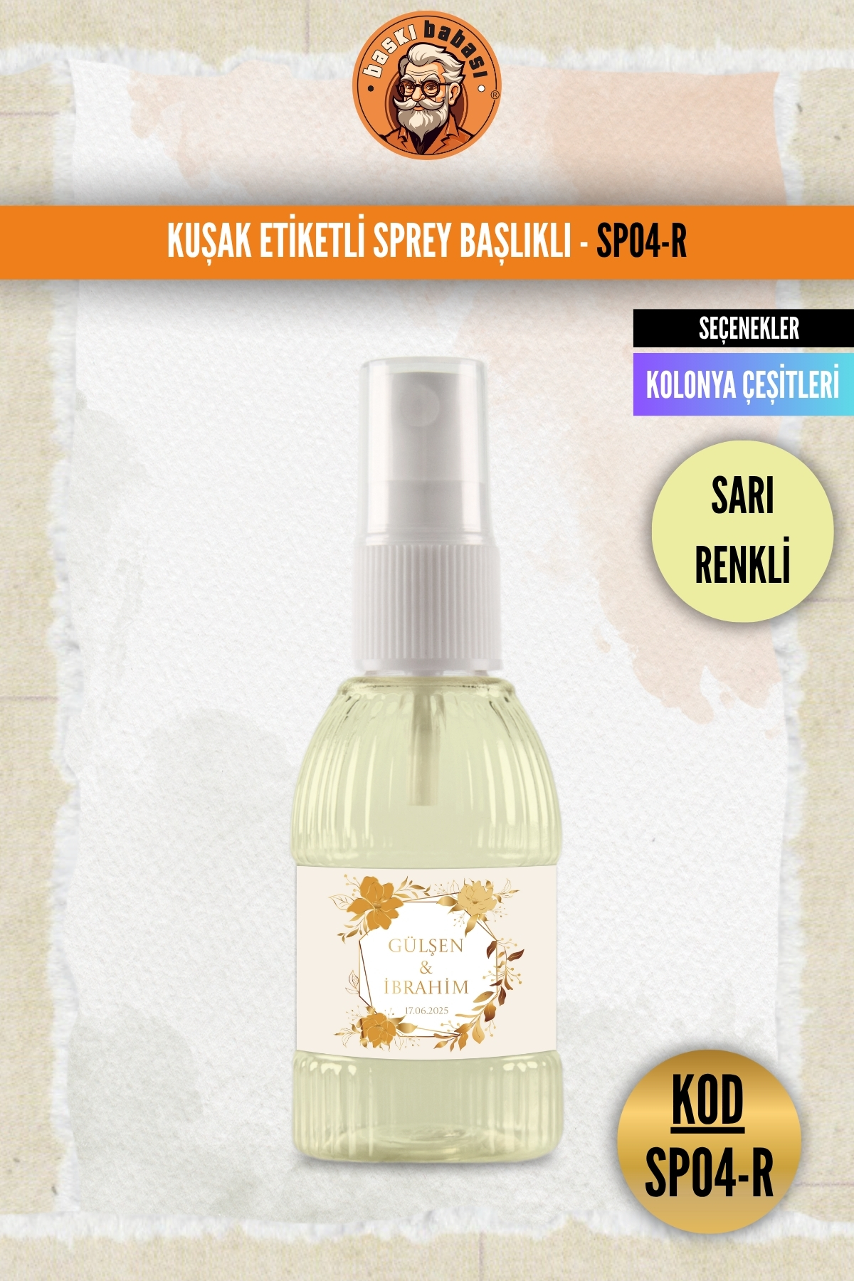 Etiket Baskılı Sprey Kapaklı Şişe Etiket Baskılı Sprey Kapaklı Şişe